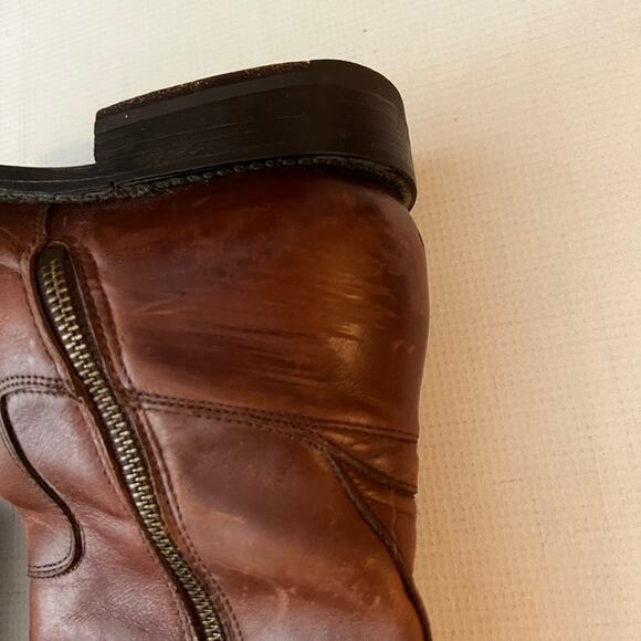 Frye Jayden Button Tall Riding Boots Brown Women Size 8 - Picture 6 of 15